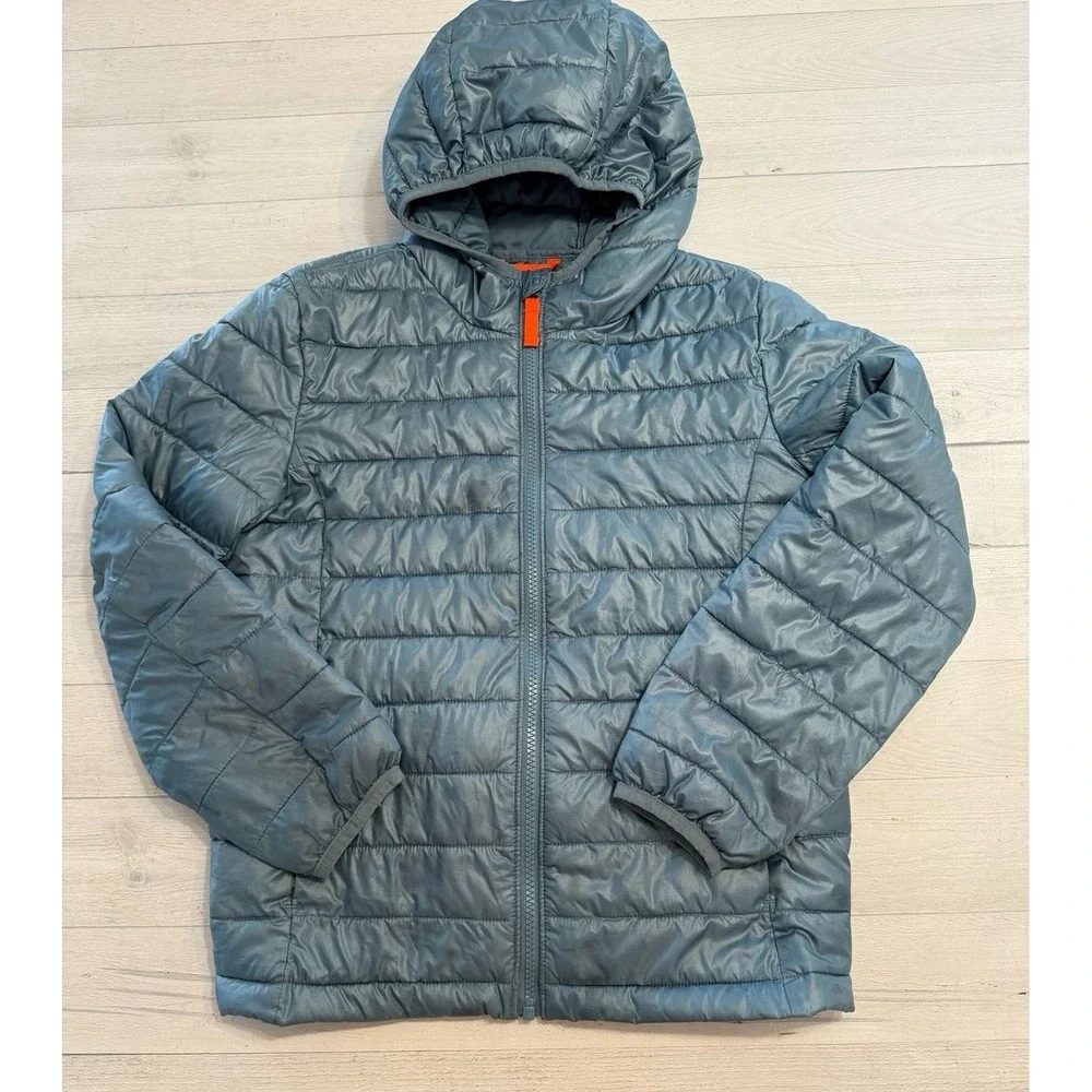 Primary kids lightweight‎ puffer jacket blue dusk size 10